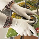 Ansell ActivArmr 78-100 fødevaregodkendte strikkede hvide termo handsker med ribkant, passer begge hænder længde 224 til 254 mm