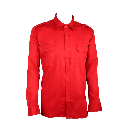 D-S Job-Tex Classic rød arbejds skjorte, 65% polyester/ 35% bomuld, Rød med 2 Stk. brystlommer samt skulderstropper. REST SALG SÅ LÆNGE LAGER HAVES