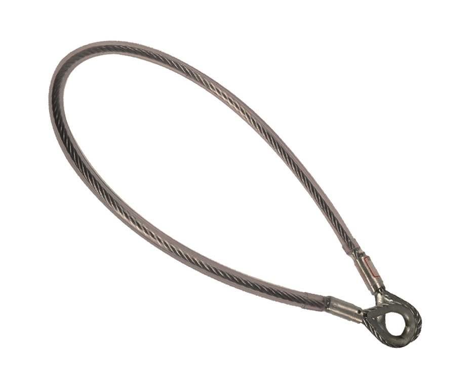 ASTW ankerstrop 1.5 meter 6 mm galvaniseret stål wire rope anchor strap