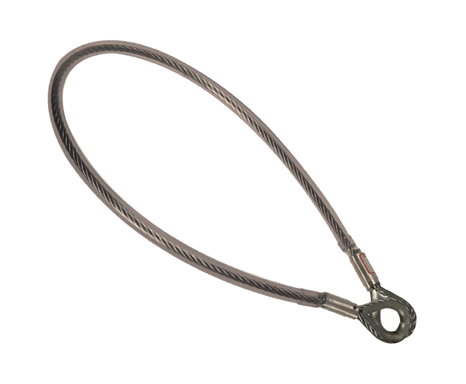 ASTW ankerstrop 2 meter 6 mm galvaniseret stål wire rope anchor strap