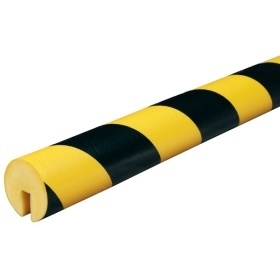 Bumper guards - sort gul kantbeskytter længde 1 m