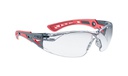 Bollé RUSH+ BLACK / RED sikkerhedsbriller med klare linser RUSHPPSI