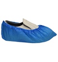 Blå skoovertræk CPE standard 35 my, 15 x 40 cm, pose à 100 stk, passer til sko op til Str 47-48. 4220