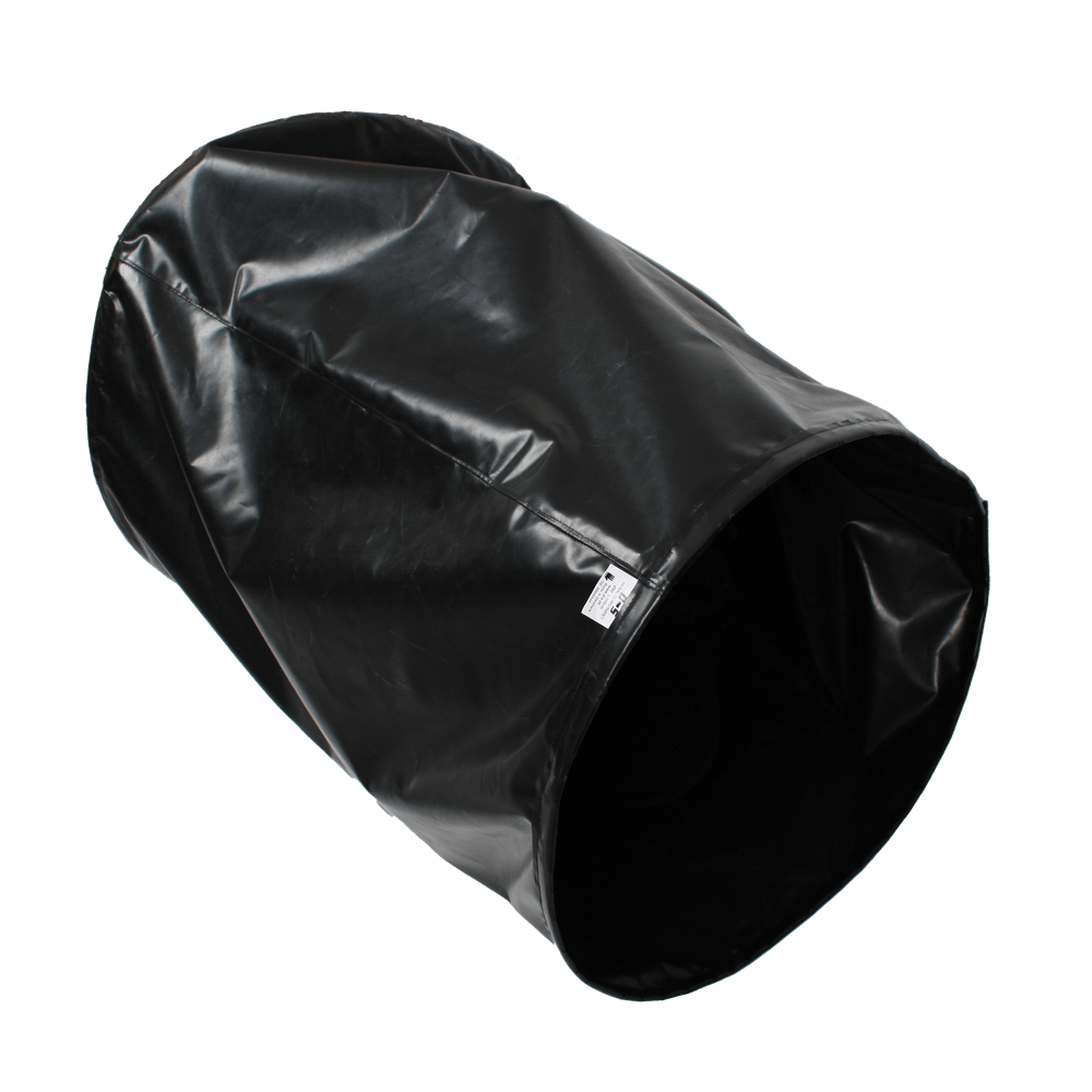 Rørpose, cylinderposte i slidstærkt sort neopren presseningsstof - Ø80 cm 100 cm høj