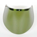 Grønt visir til hjelme hvor der skal sidde ørekop Høj temperaturbestandighed ca - 50 c til 135 c polycarbonat visir 500 x 250 mm tykkelse 1 mm