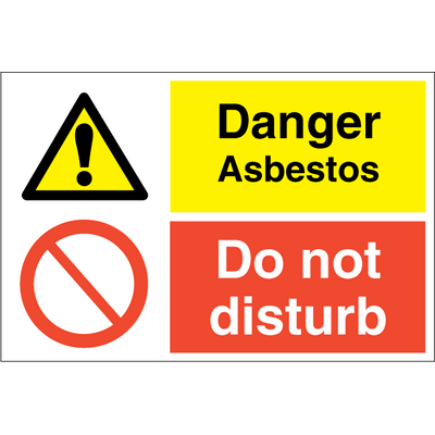 Danger asbestos 200x300 mm