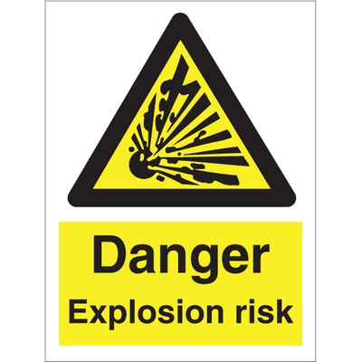 Danger explosion risk 200x150 mm