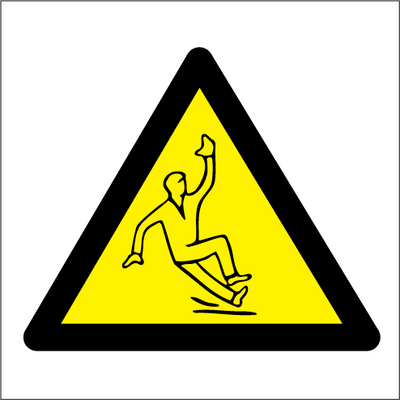 Danger slippery surface 150x150 mm