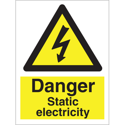 Danger Static electricity 200x150 mm