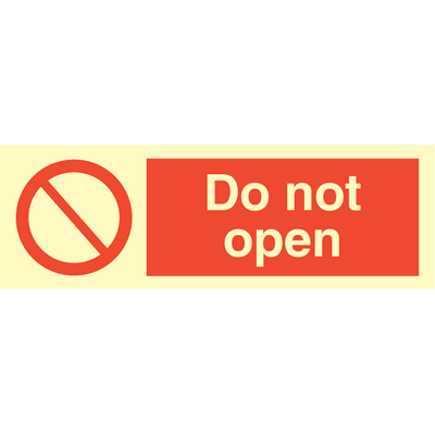 Do not open 100x300 mm