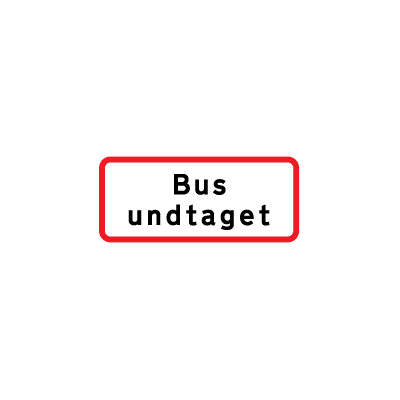 Bus undtaget UC 20,4 forbudstavle