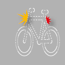 PREMARK Farvesymbol Lys til 1000 mm cykel symbol