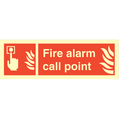 Fire alarm call point - 100 x 300 mm, efterlysende