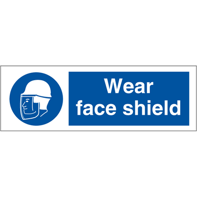 Wear face shield 100 x 300 mm