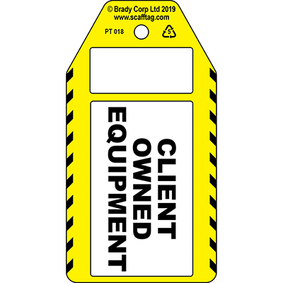 Client Owned Equipment tag