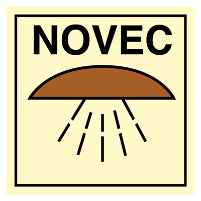Space Protected by NOVEC - IMO Fire Control Safety Sign