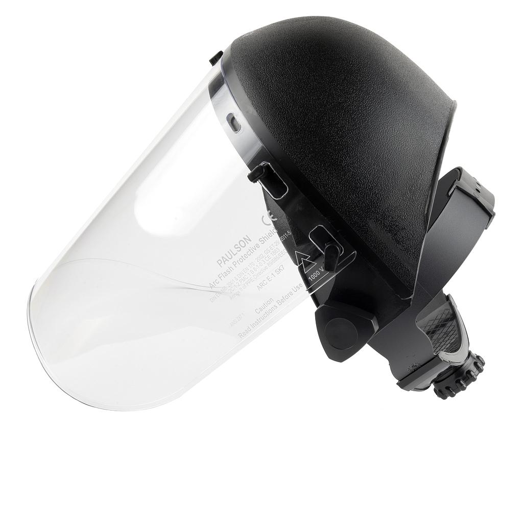 Lysbue beskyttelses visir / ansigtsskærm til elektrikere, ARC-E 1 SK7  Godkendelse: EN 166, ANSI Z87.1, GS-ET-29 (Class 1) 20 x 39 cm