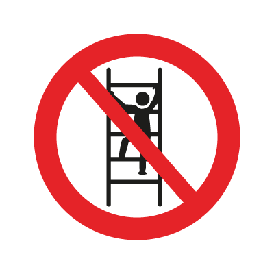 Forbudt at klatre i reolerne - aluminium