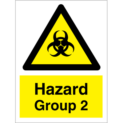 Hazard Group 2, 200 x 150 mm