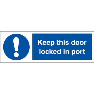 Keep this door locked in port 100 x 300 mm