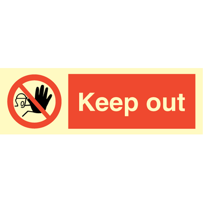 Keep out 100 x 300 mm