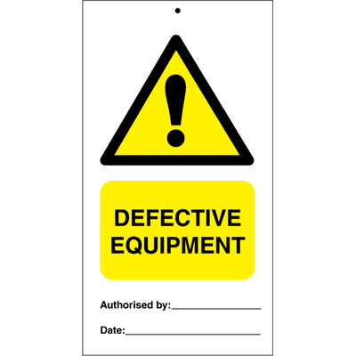 Defective equipment (pk. a´· 10 stk.) 140x75 mm