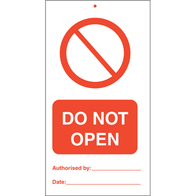 Do not open (pk. a´· 10 stk.) 140x75 mm