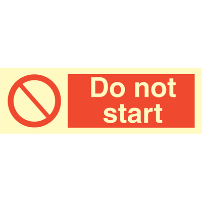 Do not start 100x300 mm