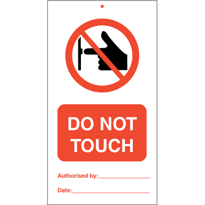Do not touch (pk. a´· 10 stk.) 140x75 mm