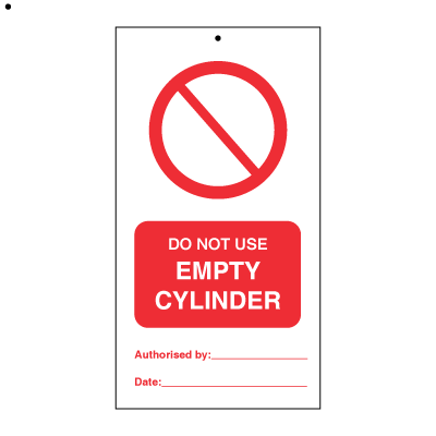 Do not use empty cylinder (packed in 10) 140x75 mm
