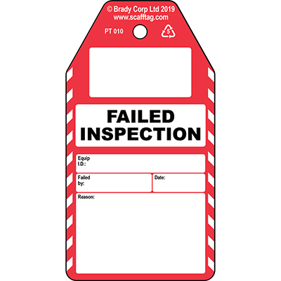 Failed Inspection tag