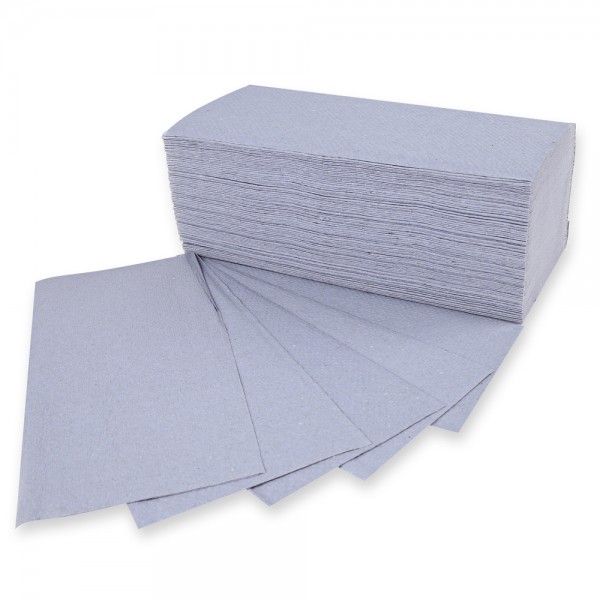Papirhåndklæde 1-lags, Genbrugspapir, V/ZZ-foldET Kartoner a 20poser a 250 stk papirsivietter
