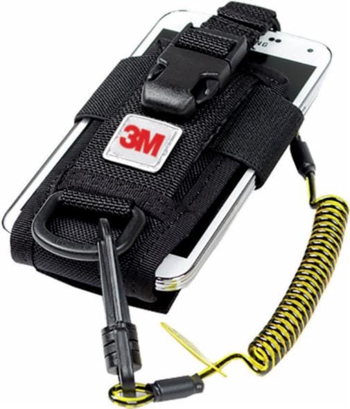 3M™ DBI-SALA® justerbart radio-/mobiltelefonhylster, spiralline, hurtiglås-til-øje og D-miniring 1500089