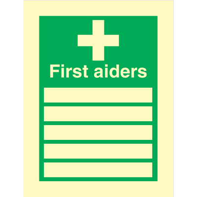 First aiders, 200 x 150 mm