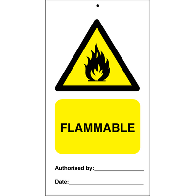 Flammable (pk. á 10 stk.), 140 x 75 mm