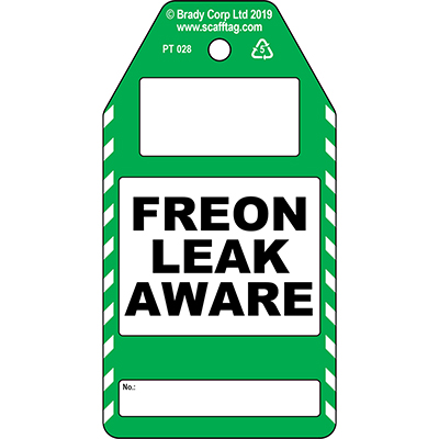 Freon Leak Aware tag
