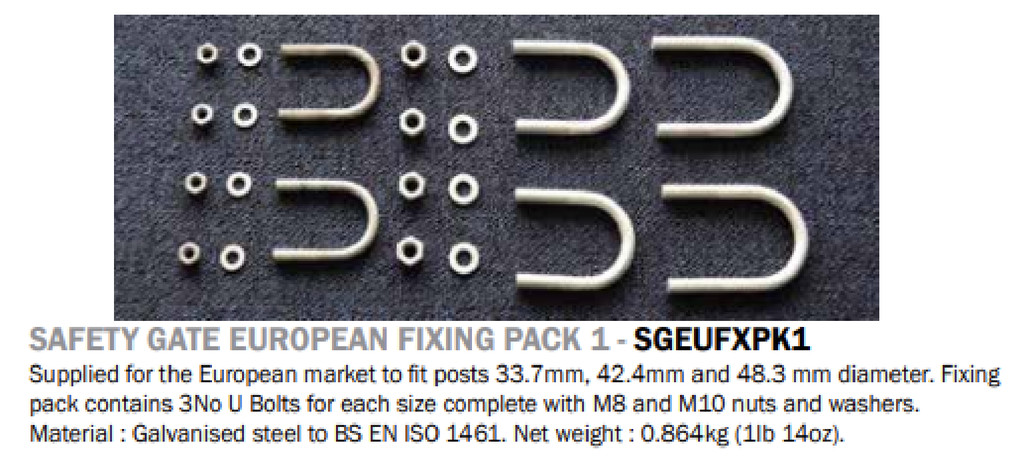 SAFETY GATE EUROPEAN FIXING PACK 1