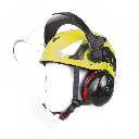 Premium BIGBEN UltraLite sikkerhedshjelm med 3M PELTOR Optime III Høreværn og full face visir, størrelse 51-62 cm, riggerhjelm + ' ' + 43910
