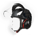 Premium BIGBEN UltraLite sikkerhedshjelm med 3M PELTOR Optime III Høreværn og full face visir, størrelse 51-62 cm, riggerhjelm + ' ' + 43914