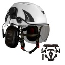 Hjelm kit 3 - BIGBEN UltraLite sikkerhedshjelm med Honeywell høreværn og klar hjelmbrille / kort visir