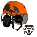Hjelm kit 3 - BIGBEN UltraLite sikkerhedshjelm med Honeywell høreværn og klar hjelmbrille / kort visir + ' ' + 43933