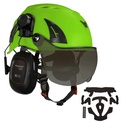 Hjelm kit 4 - BIGBEN UltraLite sikkerhedshjelm med Honeywell høreværn og mørk hjelmbrille / kort visir + ' ' + 43937