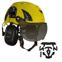 Hjelm kit 4 - BIGBEN UltraLite sikkerhedshjelm med Honeywell høreværn og mørk hjelmbrille / kort visir + ' ' + 43938