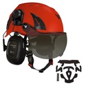 Hjelm kit 4 - BIGBEN UltraLite sikkerhedshjelm med Honeywell høreværn og mørk hjelmbrille / kort visir + ' ' + 43941