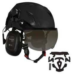 Hjelm kit 4 - BIGBEN UltraLite sikkerhedshjelm med Honeywell høreværn og mørk hjelmbrille / kort visir