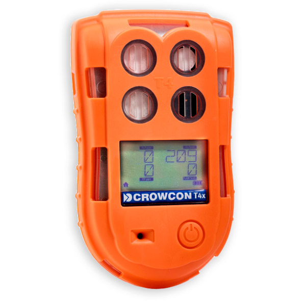 Crowcon Gasdetektor T4x, 35 timers batteritid, forlænget sensor levetid