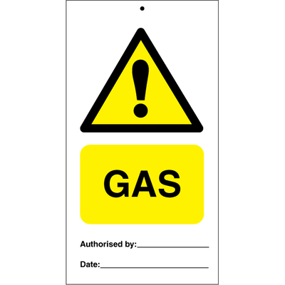 GAS (pk. a 10 stk.), tags, 140 x 75 mm