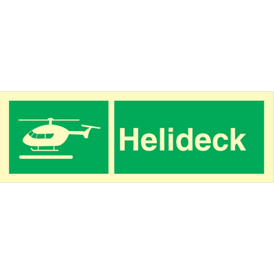 Helideck - Photoluminescent Self Adhesive Vinyl - 100 x 300 mm