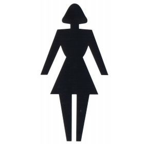 Kvinde, piktogram, selvklæbende folie skilt 55 x 120 mm
