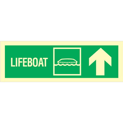 Lifeboat arrow up right 100 x 300 mm
